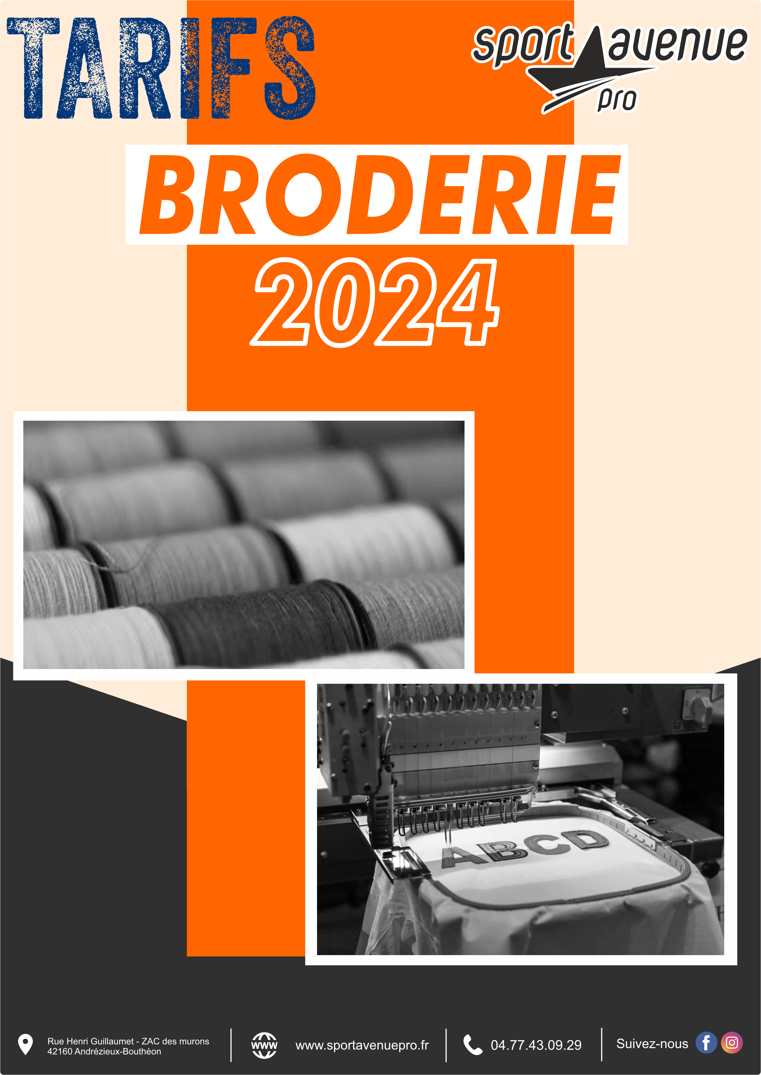 TARIFS BRODERIE 2024